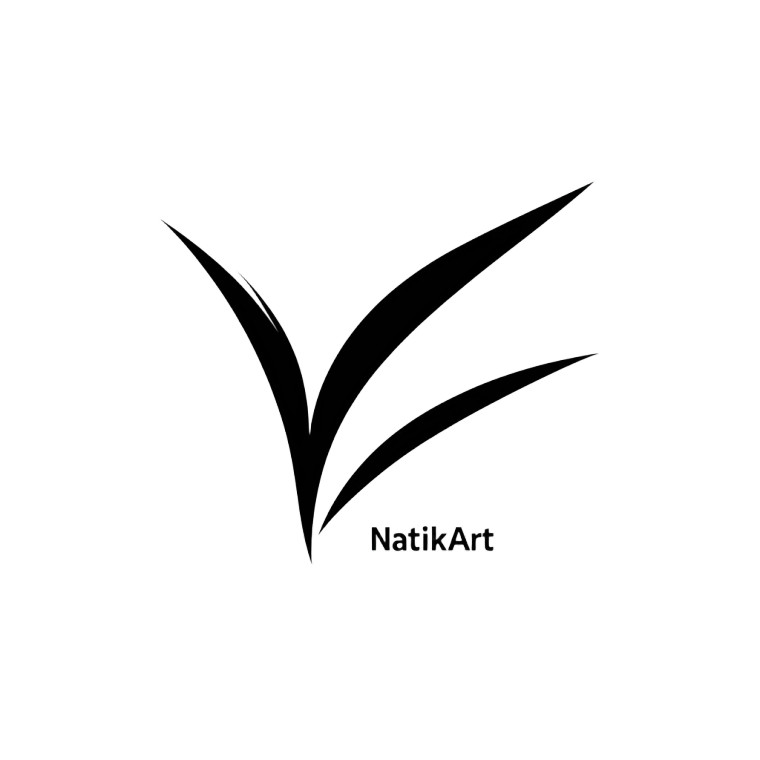 Natikart Logo Black White Vinyl Car Decal Sticker – Waterproof & UV-Resistant 4.0"