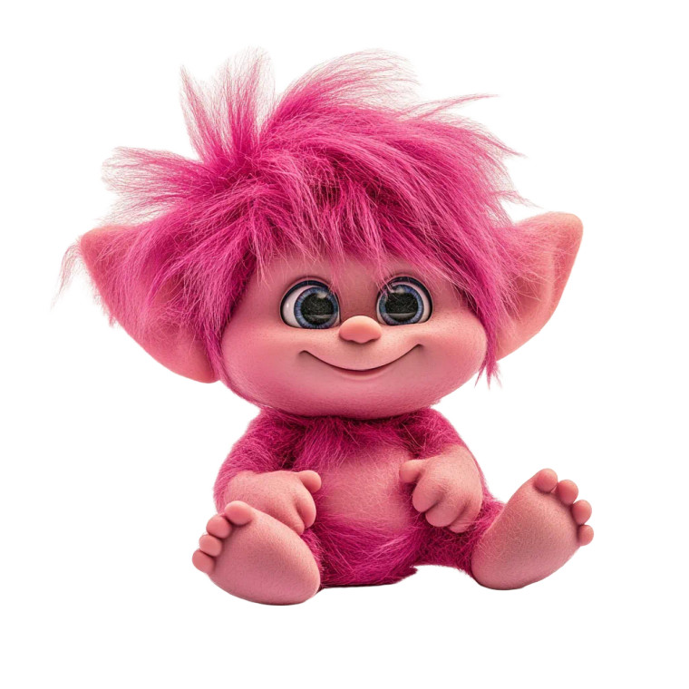 Pink Hair Troll Baby Vinyl Car Decal Sticker – Waterproof & UV-Resistant 4.0"