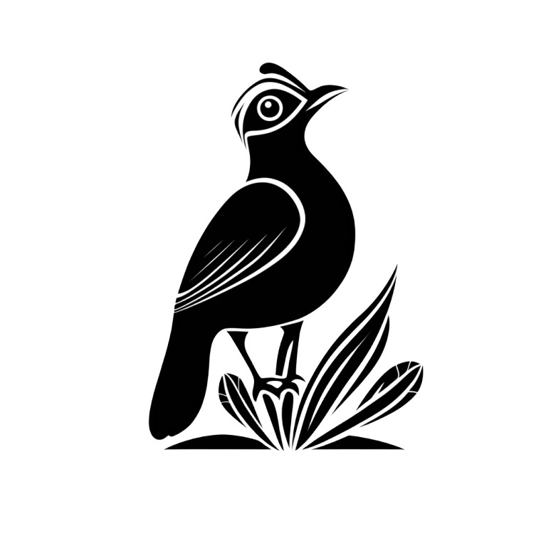 Quail Nopal Logo Bw Vinyl Car Decal Sticker – Waterproof & UV-Resistant 4.0"