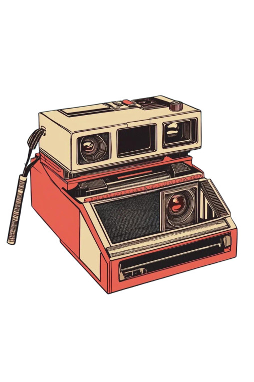 Retro Polaroid Camera Vinyl Car Decal Sticker – Waterproof & UV-Resistant 4.0"