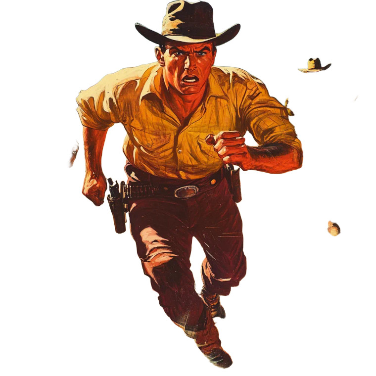 Retro Western Convict Run Vinyl Car Decal Sticker – Waterproof & UV-Resistant 4.0"