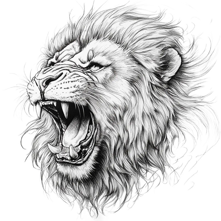 Roaring Lion Face Vinyl Car Decal Sticker – Waterproof & UV-Resistant 4.0"