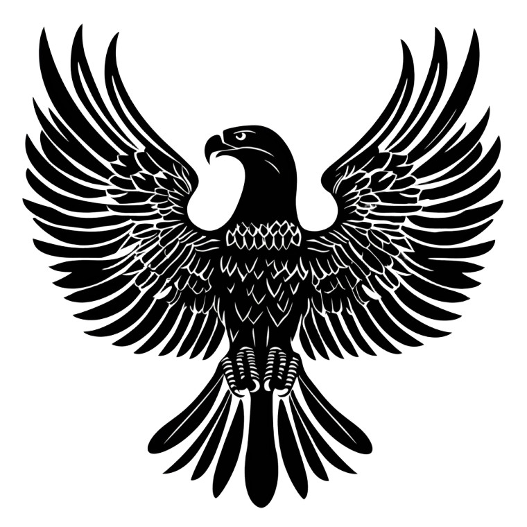 Roman Eagle Transparent Vinyl Car Decal Sticker – Waterproof & UV-Resistant 4.0"