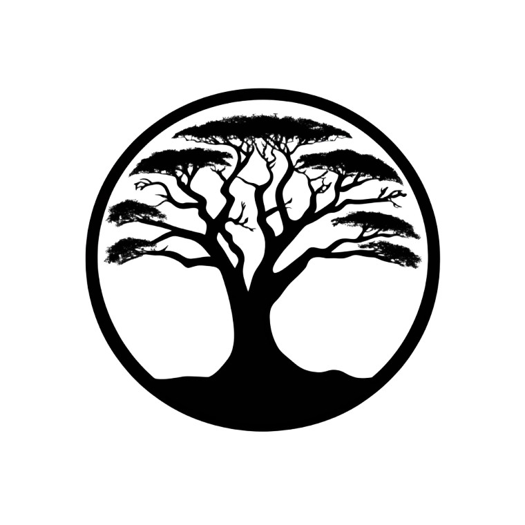 Simple Baobab Logo Vinyl Car Decal Sticker – Waterproof & UV-Resistant 4.0"