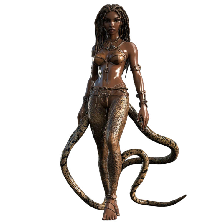 Snake Goddess Full Body Vinyl Car Decal Sticker – Waterproof & UV-Resistant 4.0"