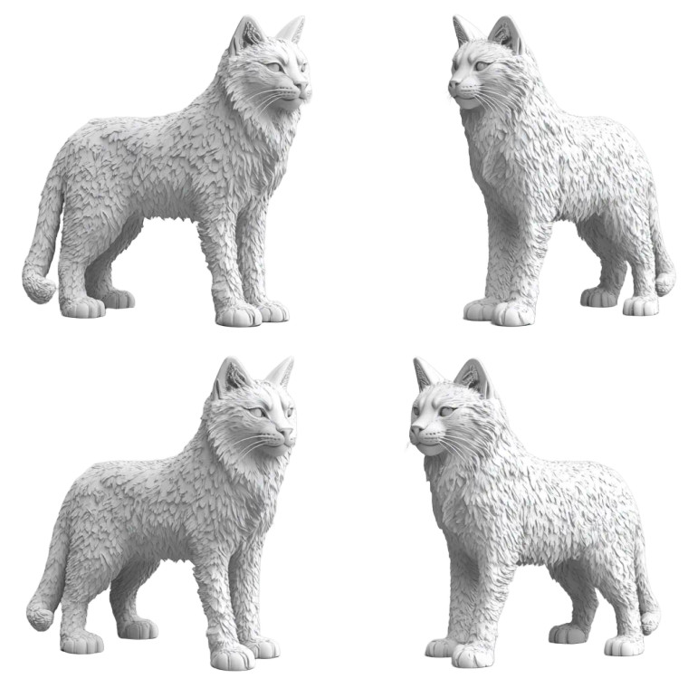 Snow Lynx 3D Model Vinyl Car Decal Sticker – Waterproof & UV-Resistant 4.0"