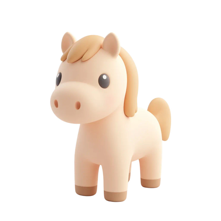 Soft Horse Icon Vinyl Car Decal Sticker – Waterproof & UV-Resistant 4.0"