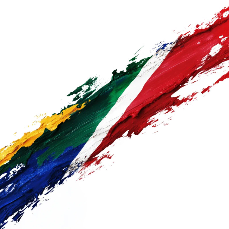 South African Flag Paint Vinyl Car Decal Sticker – Waterproof & UV-Resistant 4.0"