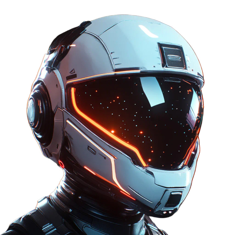 Space Ranger Helmet Vinyl Car Decal Sticker – Waterproof & UV-Resistant 4.0"