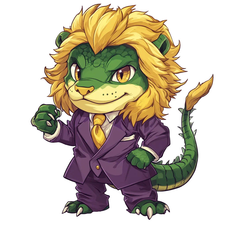 Spirit Beast Crocodile Lion Vinyl Car Decal Sticker – Waterproof & UV-Resistant 4.0"