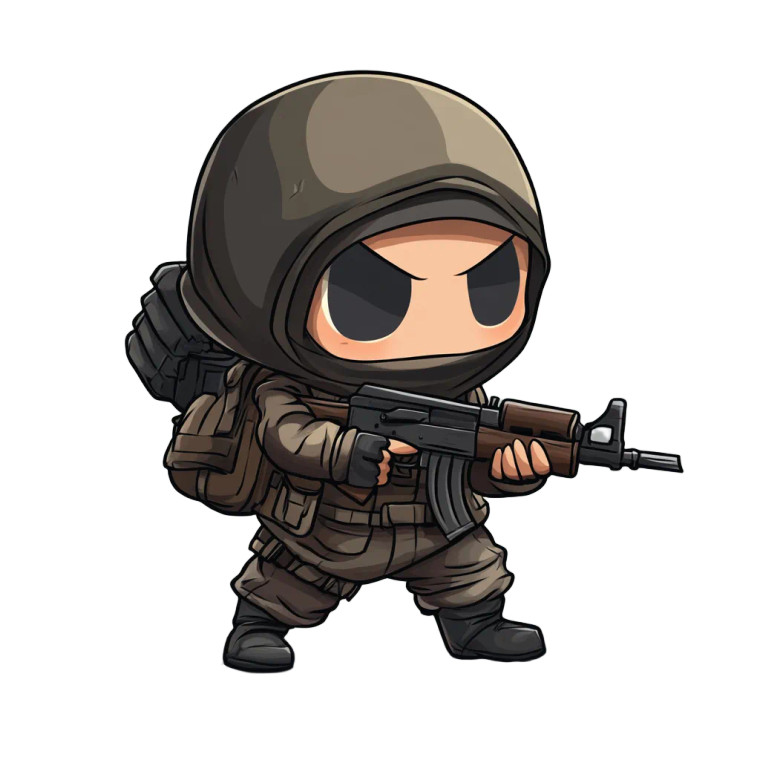 Stalker Chibi Battle Vinyl Car Decal Sticker – Waterproof & UV-Resistant 4.0"