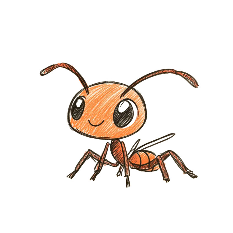 Stick Figure Ant Vinyl Car Decal Sticker – Waterproof & UV-Resistant 4.0"