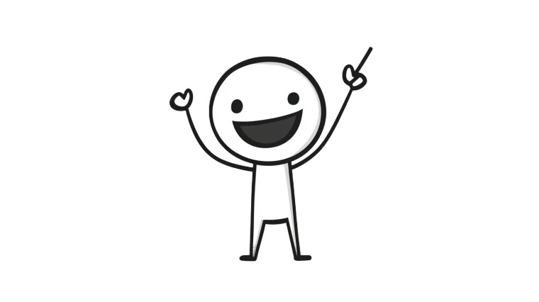 Stick Figure Euphoric Idea Vinyl Car Decal Sticker – Waterproof & UV-Resistant 7.14"