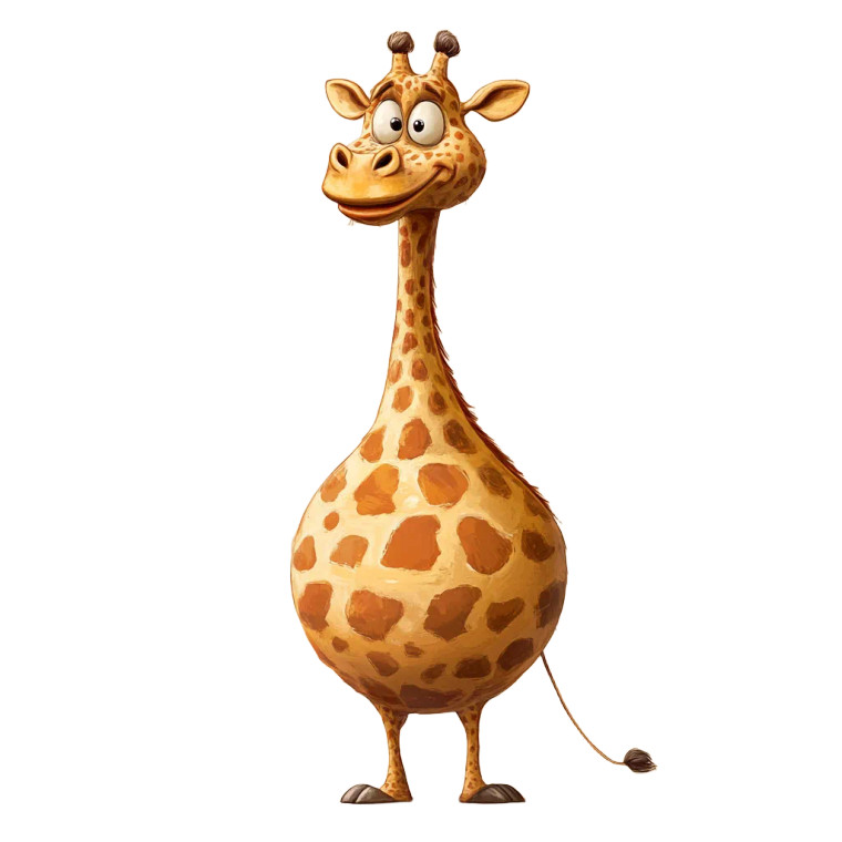 Strange Giraffe Cartoon Vinyl Car Decal Sticker – Waterproof & UV-Resistant 4.0"
