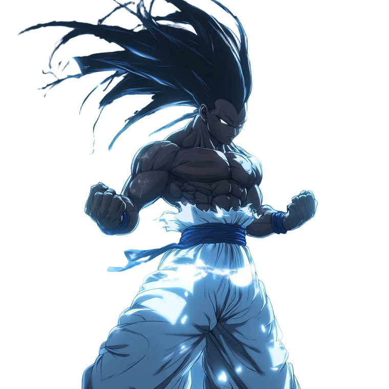 Super Saiyan Gogeta Black Vinyl Car Decal Sticker – Waterproof & UV-Resistant 4.0"