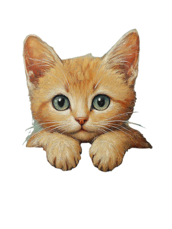 Sweet Cat Wall Art Vinyl Car Decal Sticker – Waterproof & UV-Resistant 4.0"