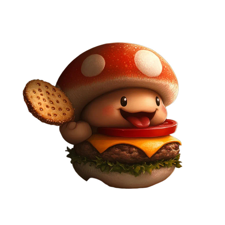 Toad Mario Koomba Burger Vinyl Car Decal Sticker – Waterproof & UV-Resistant 4.0"