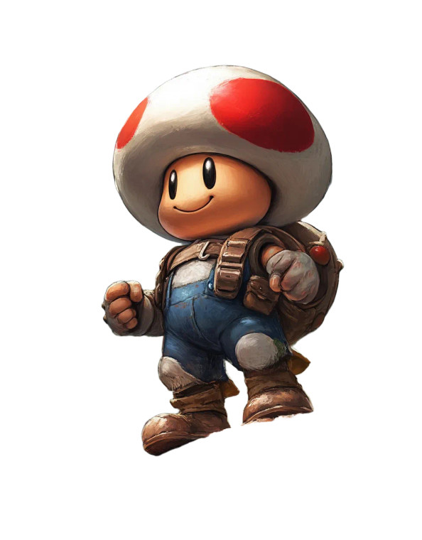 Toad Mario Runeterra Style Vinyl Car Decal Sticker – Waterproof & UV-Resistant 4.0"