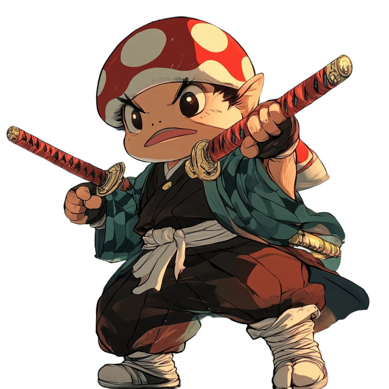 Toad Tanjiro Anime Illustration Vinyl Car Decal Sticker – Waterproof & UV-Resistant 4.0"