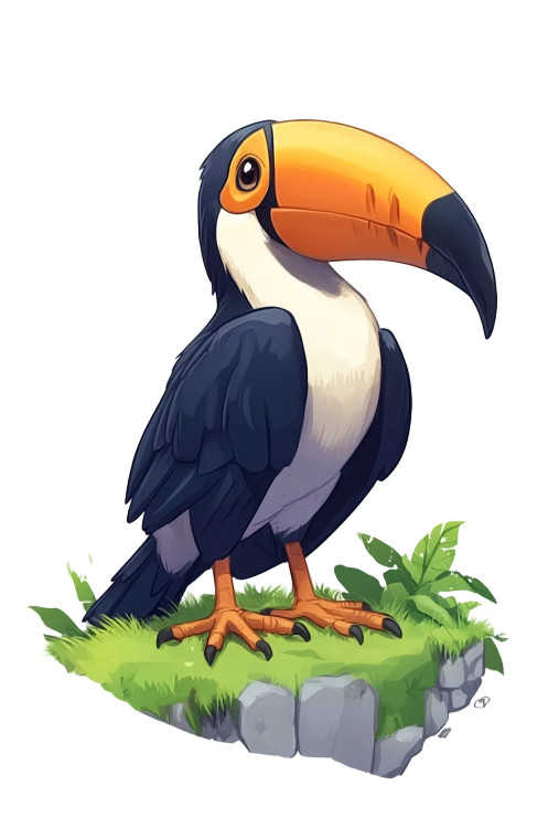 Toucan Zoo White Vinyl Car Decal Sticker – Waterproof & UV-Resistant 4.0"