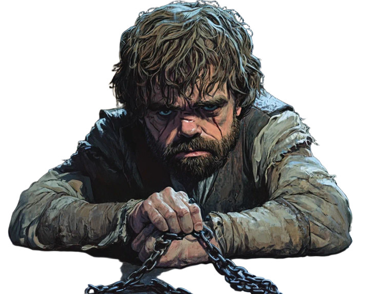 Tyrion Lannister Contemplation Vinyl Car Decal Sticker – Waterproof & UV-Resistant 5.31"