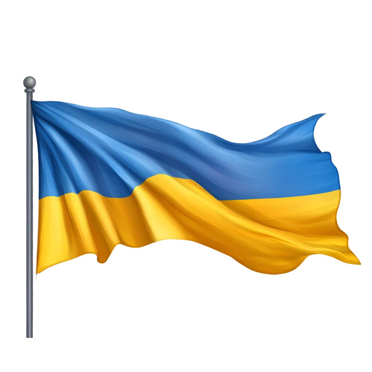 Ukrainian Flag Clean Vinyl Car Decal Sticker – Waterproof & UV-Resistant 4.0"