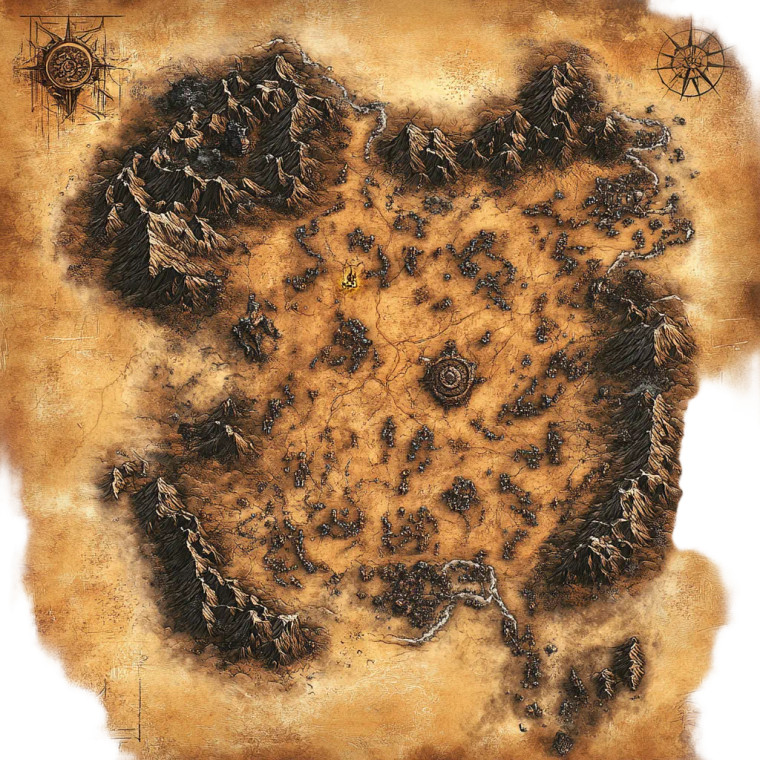 Undead Necromancer Realm Map Vinyl Car Decal Sticker – Waterproof & UV-Resistant 4.0"