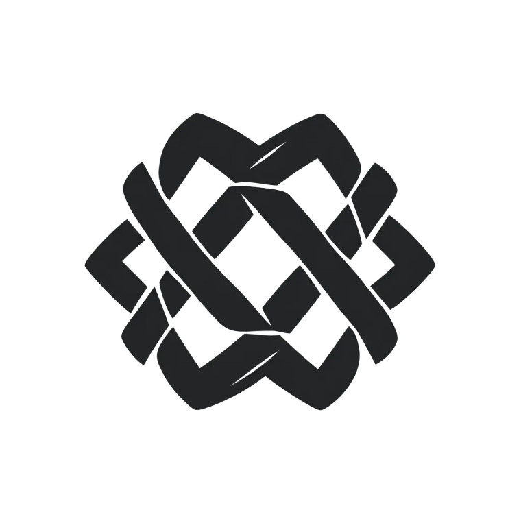 Unification Symbol Black White Vinyl Car Decal Sticker – Waterproof & UV-Resistant 4.0"