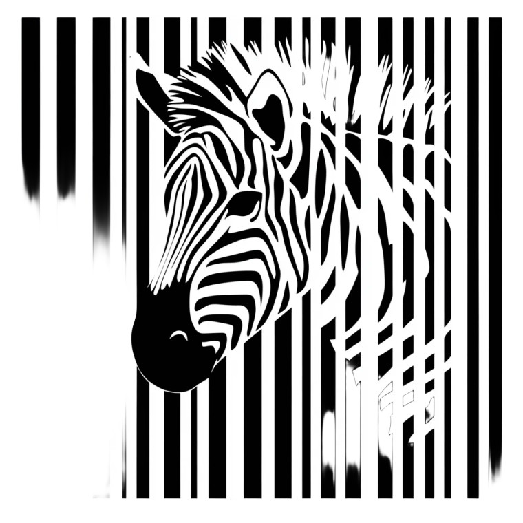 Upc Zebra Silhouette Vinyl Car Decal Sticker – Waterproof & UV-Resistant 4.0"