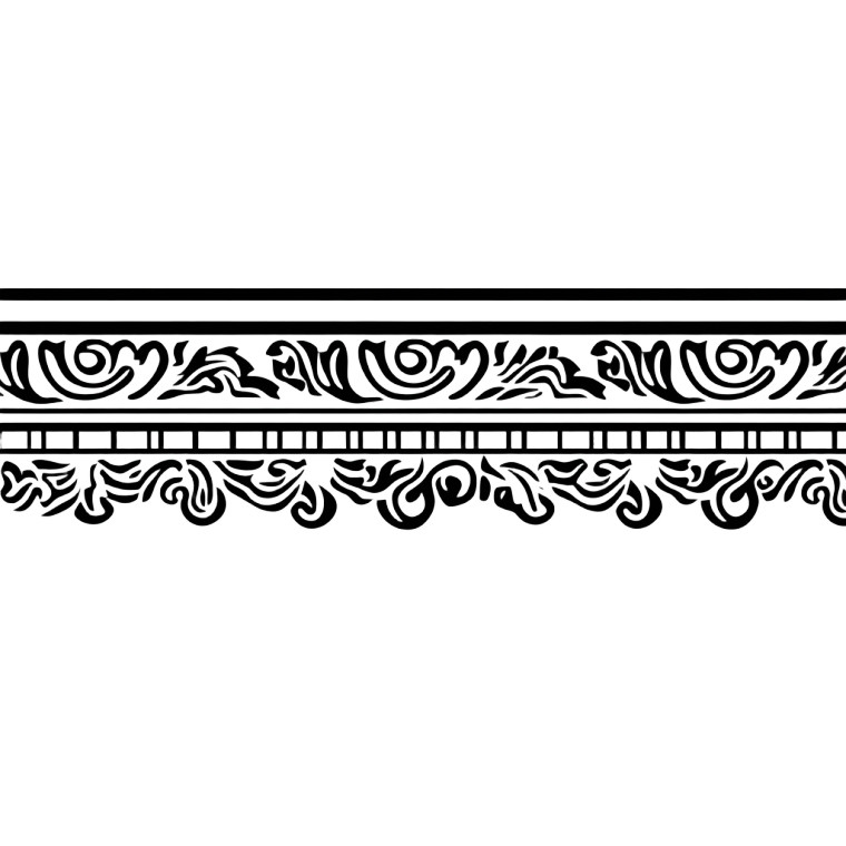 Victorian Border Svg Greek Vinyl Car Decal Sticker – Waterproof & UV-Resistant 4.0"