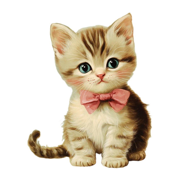 Vintage American Cat Print Vinyl Car Decal Sticker – Waterproof & UV-Resistant 4.0"