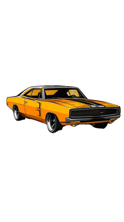 Vintage Dodge Charger Tshirt Vinyl Car Decal Sticker – Waterproof & UV-Resistant 4.0"