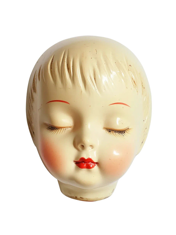 Vintage Doll Head Vinyl Car Decal Sticker – Waterproof & UV-Resistant 4.0"