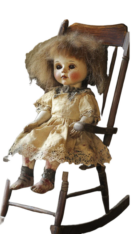 Vintage Eerie Doll Vinyl Car Decal Sticker – Waterproof & UV-Resistant 4.0"