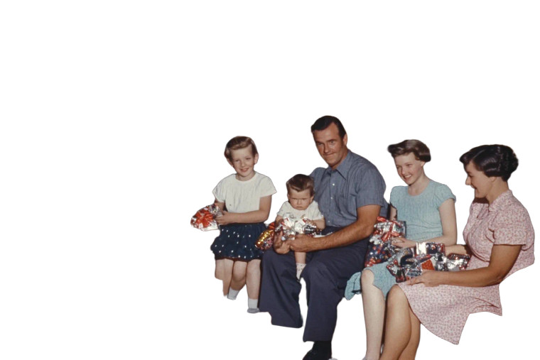 Vintage Family Christmas Tree Vinyl Car Decal Sticker – Waterproof & UV-Resistant 6.0"