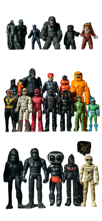 Vintage Monster Action Figures Vinyl Car Decal Sticker – Waterproof & UV-Resistant 4.0"