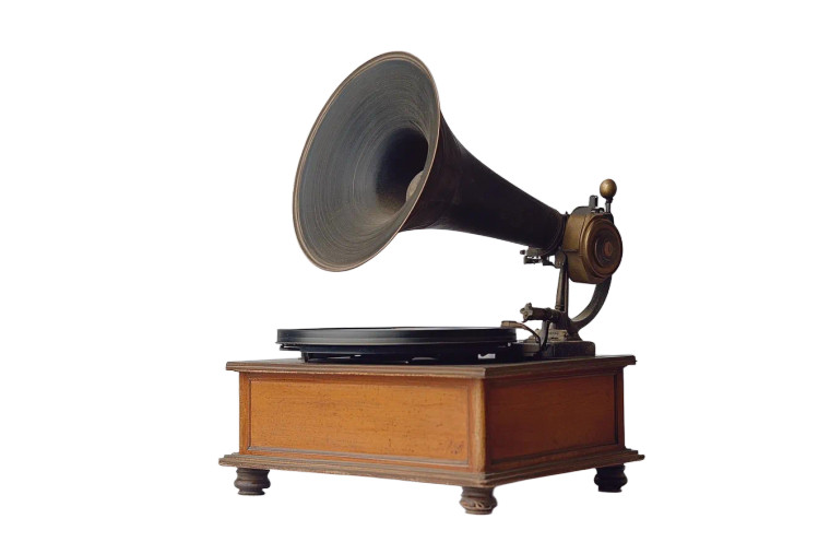 Vintage Record Player Studio Vinyl Car Decal Sticker – Waterproof & UV-Resistant 6.0"