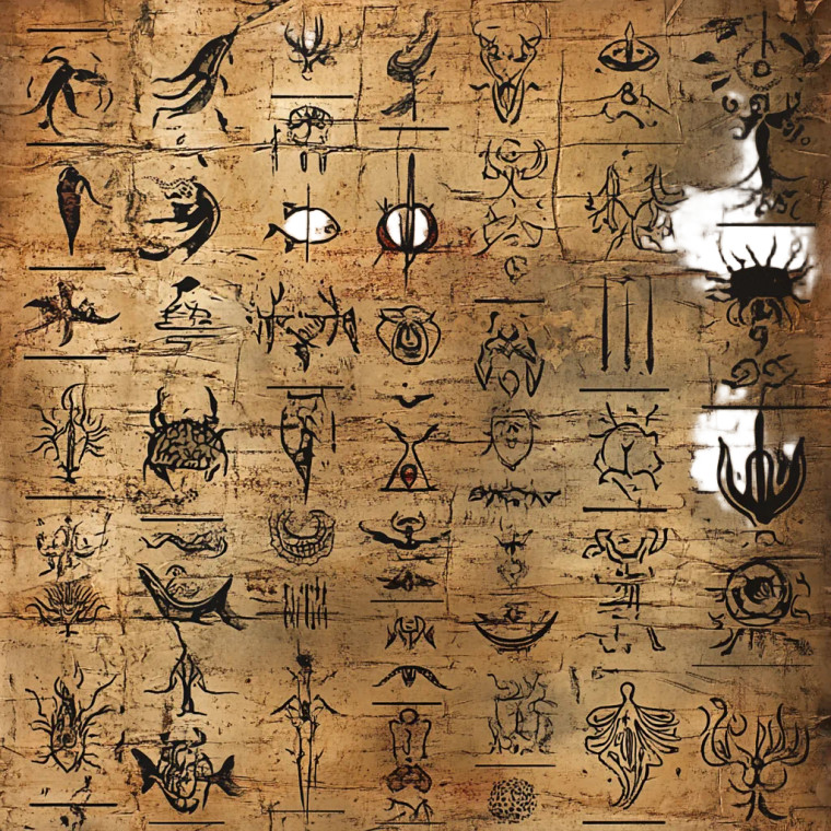 Water Glyphs Fantasy Vinyl Car Decal Sticker – Waterproof & UV-Resistant 4.0"