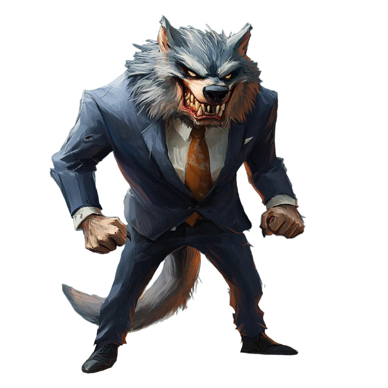 Werewolf Suit Goofy Scared Vinyl Car Decal Sticker – Waterproof & UV-Resistant 4.0"