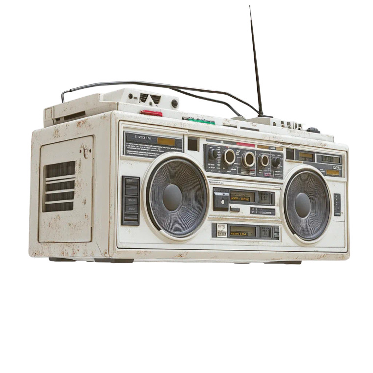 White Gpo Brooklyn Boombox Vinyl Car Decal Sticker – Waterproof & UV-Resistant 4.0"