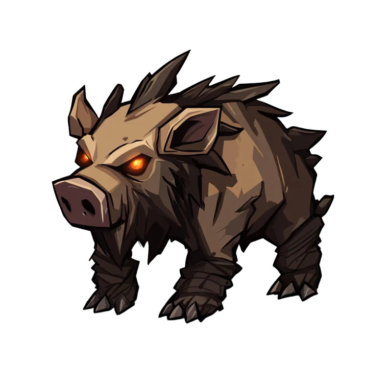 Wild Boar Sprite Profile Vinyl Car Decal Sticker – Waterproof & UV-Resistant 4.0"