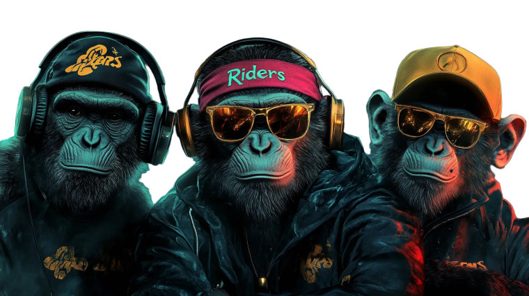 Wise Monkeys Streetwear Neon Vinyl Car Decal Sticker – Waterproof & UV-Resistant 7.14"