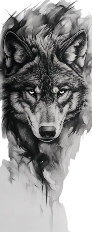 Wolf Six Eyes Hyper Realism Vinyl Car Decal Sticker – Waterproof & UV-Resistant 4.0"