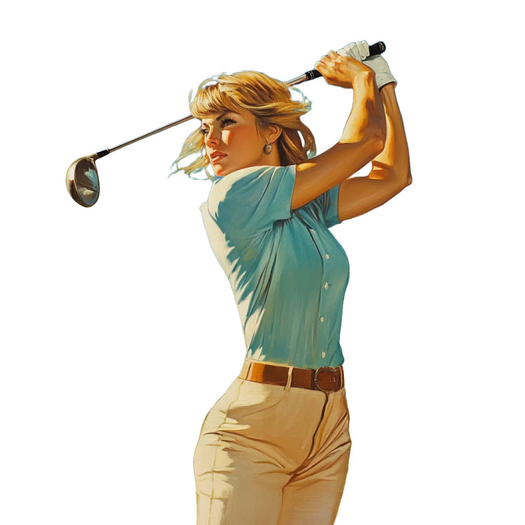 Woman Golf Enthusiast Vinyl Car Decal Sticker – Waterproof & UV-Resistant 4.0"