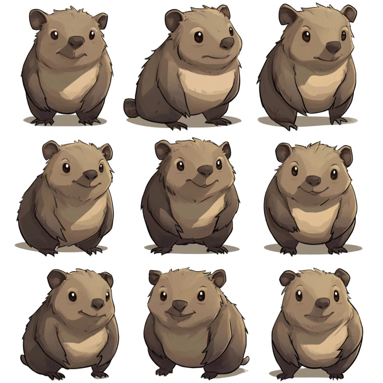 Wombat Character Sprite Vinyl Car Decal Sticker – Waterproof & UV-Resistant 4.0"