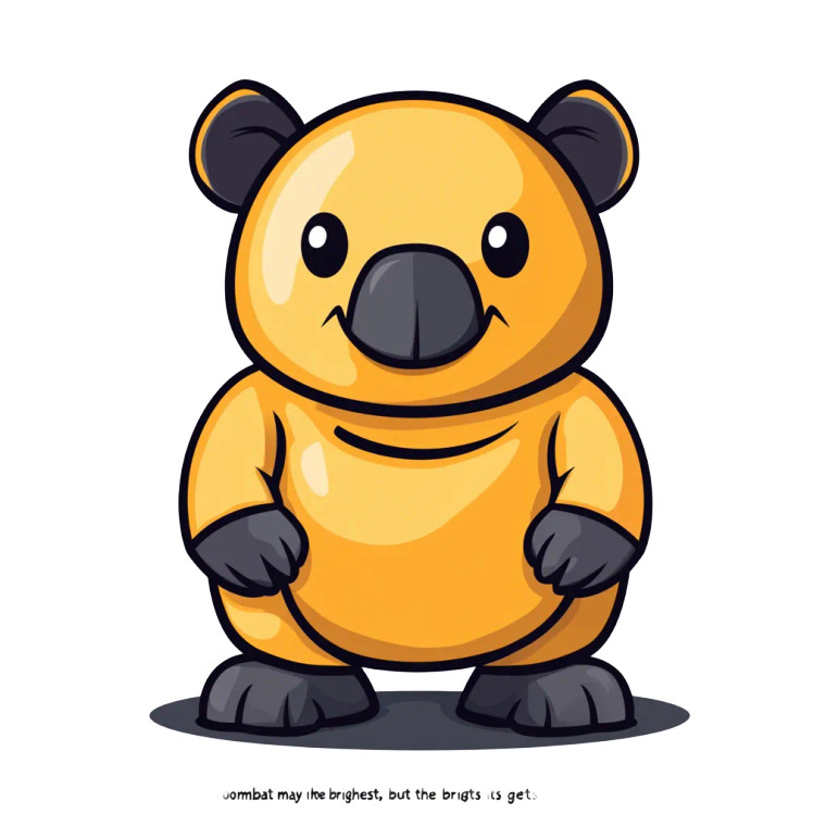 Wombat Logo Vector Vinyl Car Decal Sticker – Waterproof & UV-Resistant 4.0"