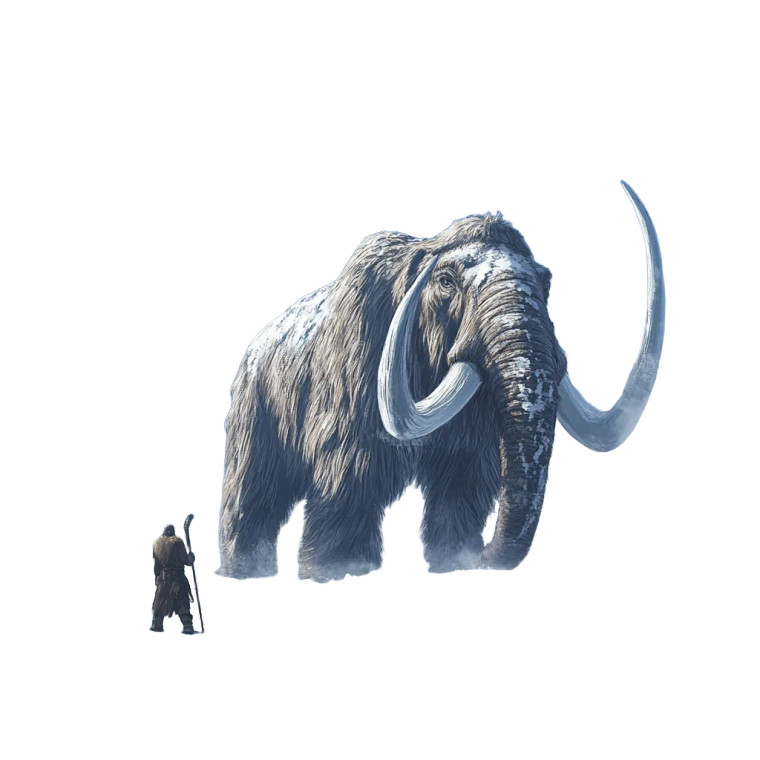 Woolly Mammoth 1024X1024 Vinyl Car Decal Sticker – Waterproof & UV-Resistant 4.0"