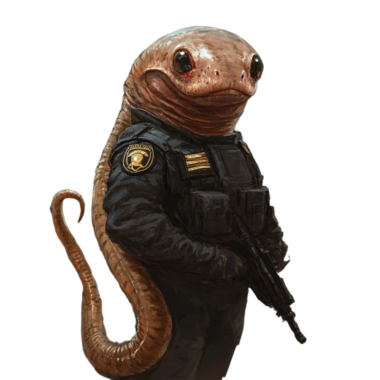 Worm Cop Realistic Vinyl Car Decal Sticker – Waterproof & UV-Resistant 4.0"