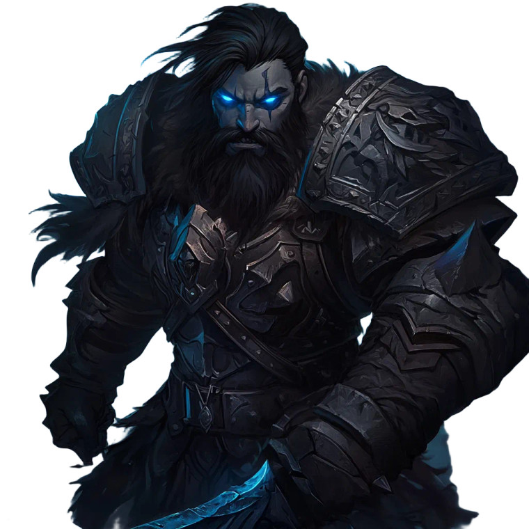 Wow Deathknight Dark Beard Vinyl Car Decal Sticker – Waterproof & UV-Resistant 4.0"