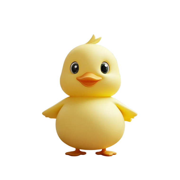 Yellow Duck Front Vinyl Car Decal Sticker – Waterproof & UV-Resistant 4.0"